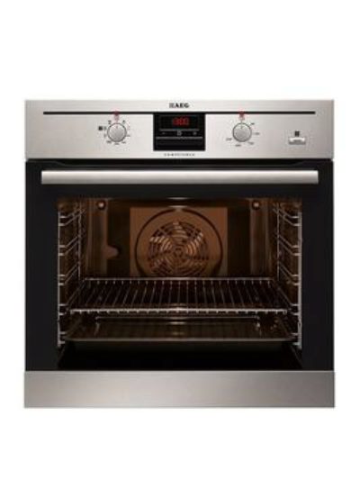 Aeg Be300362Km Electric Single Built-In Oven With Steam Function - Stainless Steel